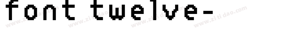 font twelve字体转换